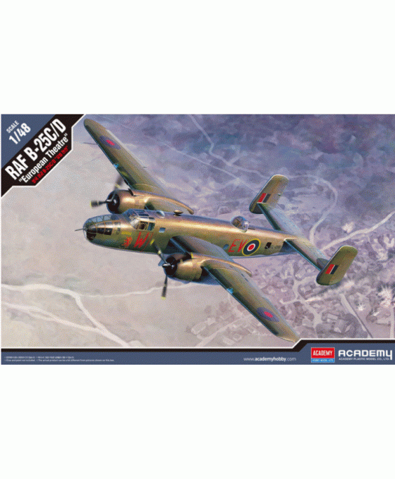 Academy modelis RAF B-25C/D European Theatre 1/48