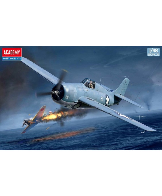Academy modelis USN F4F-4 "Battle of Midway" 1/48