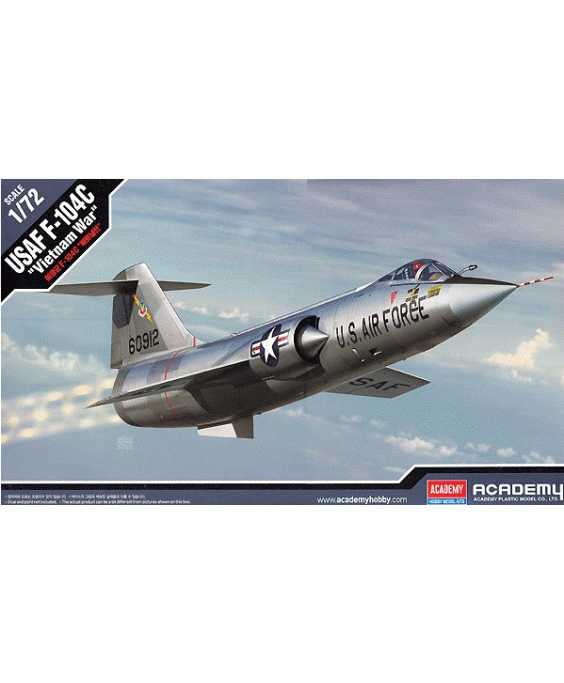 Academy modelis USAF F-104C Vietnam War 1/72