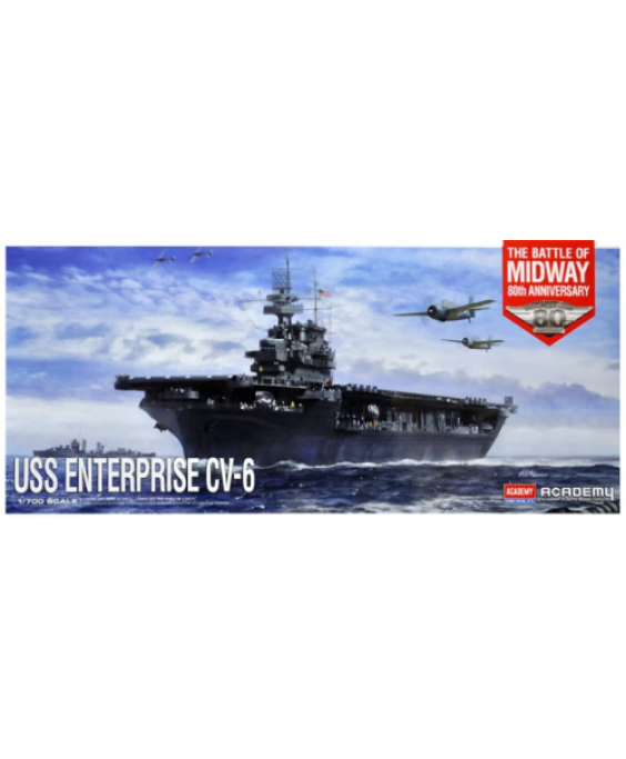 Academy modelis USS Enterprise CV-6 Battle of Midway 1/700 Academy modelis USS Enterprise CV-6 Battle of Midway 1/700