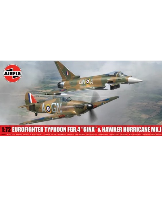 Airfix - Eurofighter Typhoon FGR.4 "Gina" & Hawker Hurricane Mk.I - Twin Pack 1/72