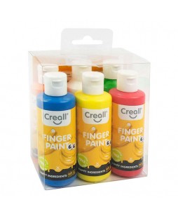 Creall - Fingerpaint pirštų dažų rinkinys 6x80ml