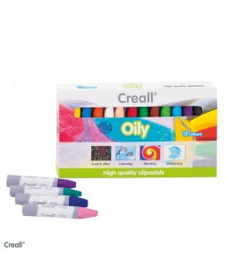 Creall - Aliejinės pastelės Oily, 12 spalvų