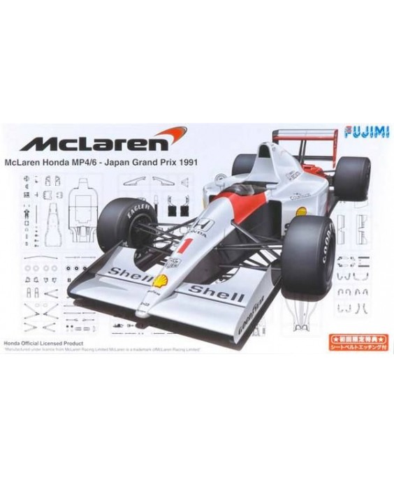 Fujimi modelis MCLAREN HONDA MP4/6 1991 JAPAN / SAN MARINO / BRAZIL GP 92133 1/20