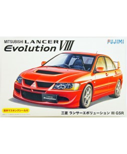 Fujimi modelis Mitsubishi Lancer Evolution VIII GSR w/Window Masking 39244 1/24