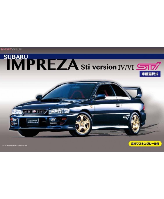 Fujimi modelis Subaru Impreza Sti ver IV/VI w/Window Masking Seal 39398 1/24