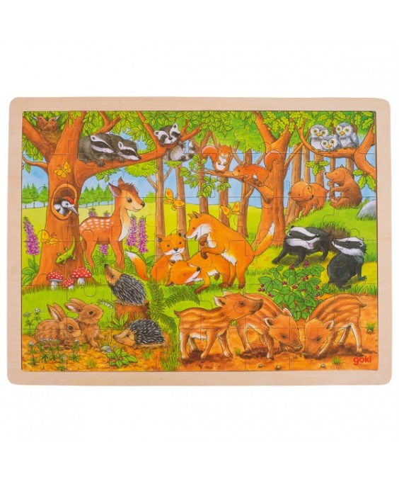 Goki dėlionė - Miško gyvūnai ir jų jaunikliai