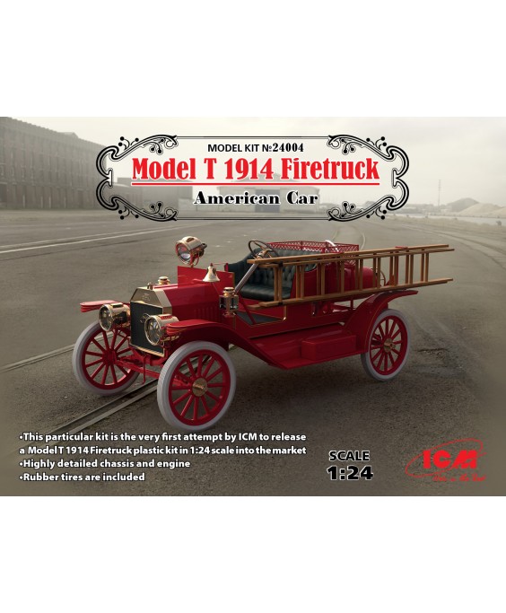 ICM modelis T 1914 Firetruck, American Car 1/24 ICM modelis T 1914 Firetruck, American Car 1/24