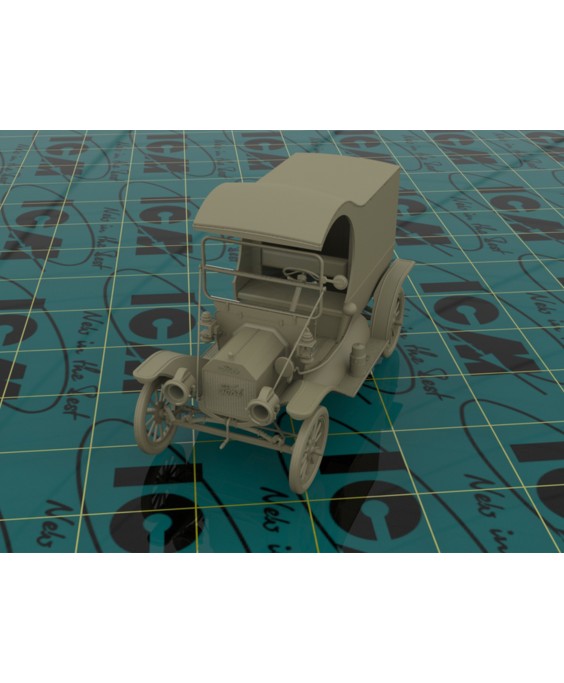 ICM modelis Gasoline Delivery, T 1912 Delivery Car with American Gasoline Loaders 1/24