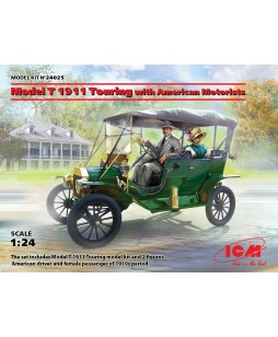 ICM modelis Model T 1911 Touring with American Motorists  1/24