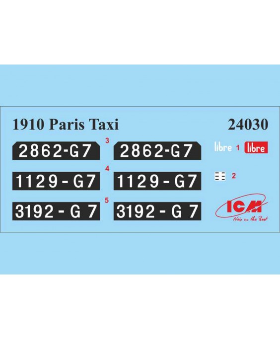 ICM modelis Type AG 1910 Paris Taxi 1/24