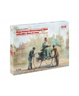 ICM modelis Benz Patent-Motorwagen 1886 with Mrs. Benz & Sons 1/24