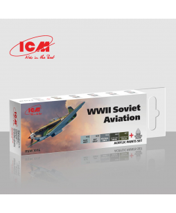 ICM Acrylic paint set for WWII Soviet aviation 12ml x 5