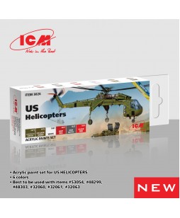 ICM Acrylic paint set for US Helicopters 