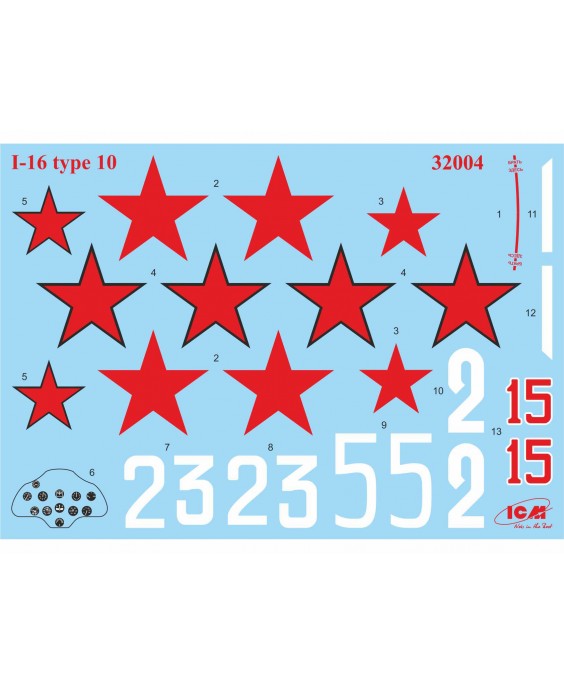 ICM modelis I-16 type 10, WWII Soviet Fighter 1/32
