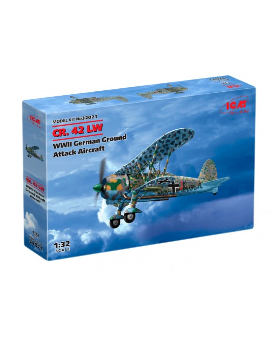 ICM modelis CR. 42 LW , WWII German Luftwaffe Ground Attack Aircraft 1/32