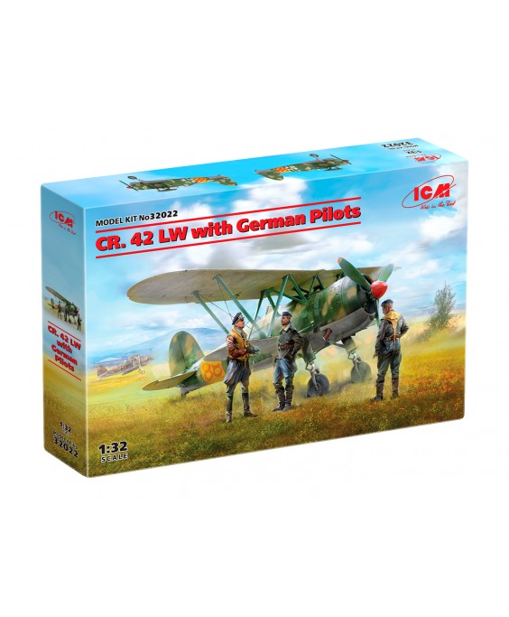 ICM modelis CR. 42 LW with German Pilots 1/32