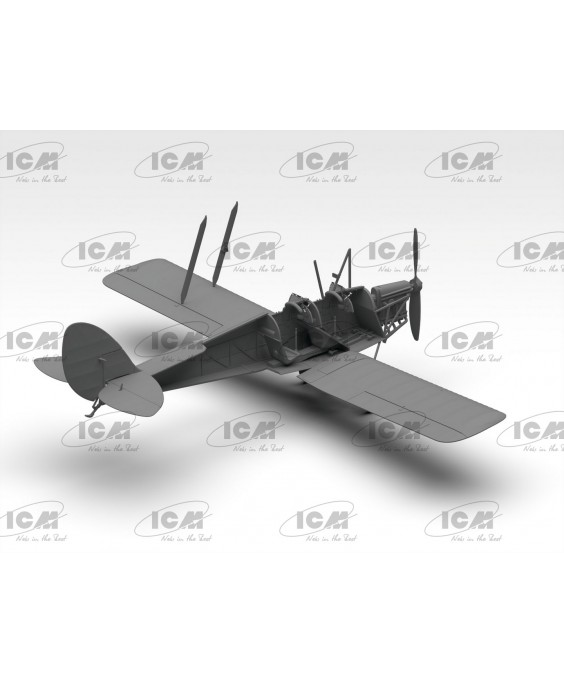 ICM modelis DH. 82A Tiger Moth with bombs,WWII British training aircraft 1/32