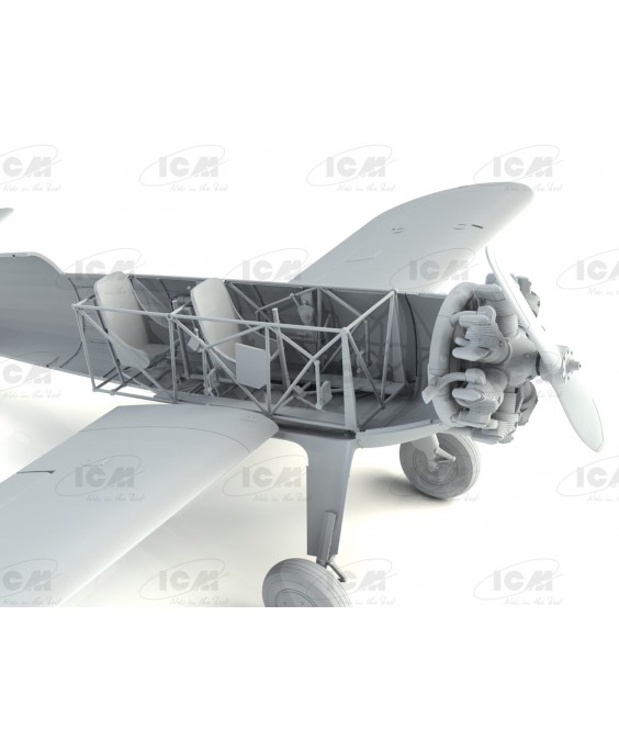 ICM modelis Stearman PT-17/N2S-3 Kaydet , American Training Aircraft 1/32