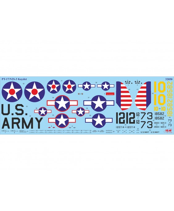 ICM modelis Stearman PT-17 with American Cadets 1/32