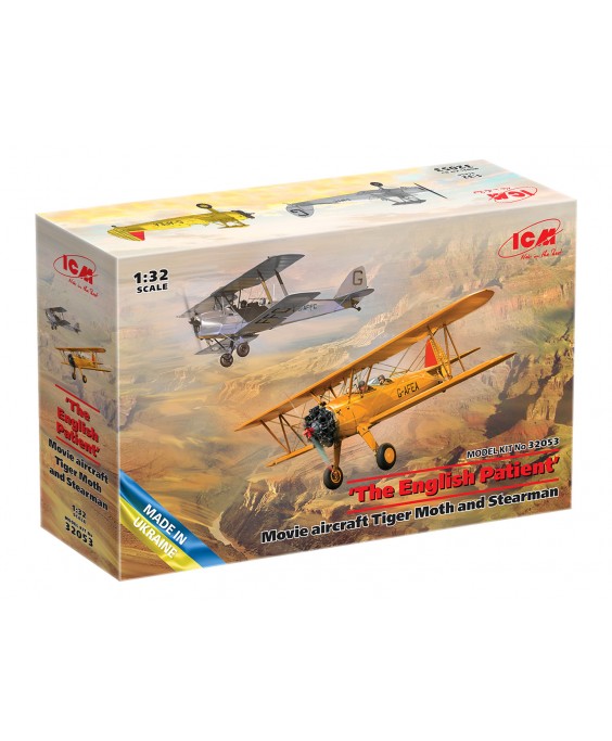ICM modelis The English Patient Movie aircraft Tiger Moth and Stearman 1/32