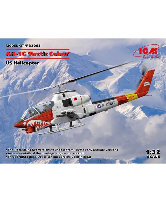 ICM modelis AH-1G Arctic Cobra US Helicopter 1/32