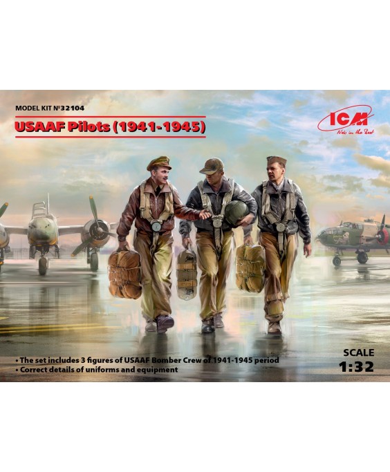 ICM USAAF Pilots (1941-1945) (3 figures) 1/32