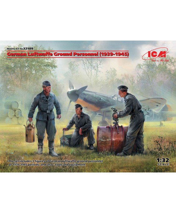 ICM German Luftwaffe Ground Personnel (1939-1945) (3 figures) 1/32