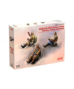 ICM WWII Axis Pilots in the cockpit (German, Italian, Japanese) (100% new molds) 1/32