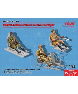 ICM WWII Allies Pilots in the cockpit (British, American, Soviet) 1/32