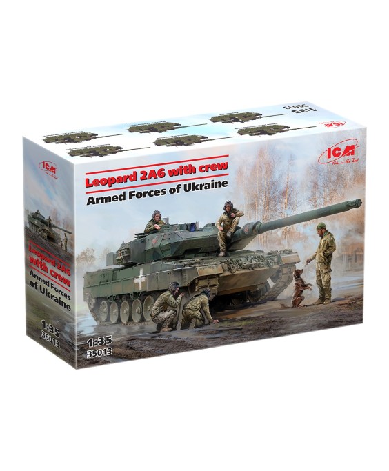 ICM modelis Leopard 2A6 with crew 1/35