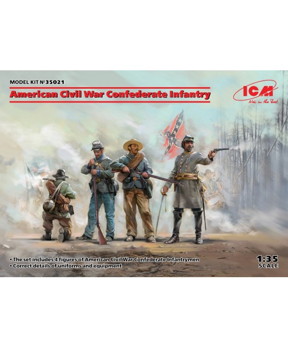 ICM American Civil War Confederate Infantry 1/35