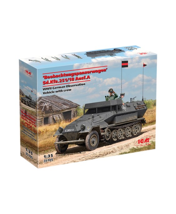 ICM modelis Beobachtungspanzerwagen Sd.Kfz.251/18 Ausf.A 1/35