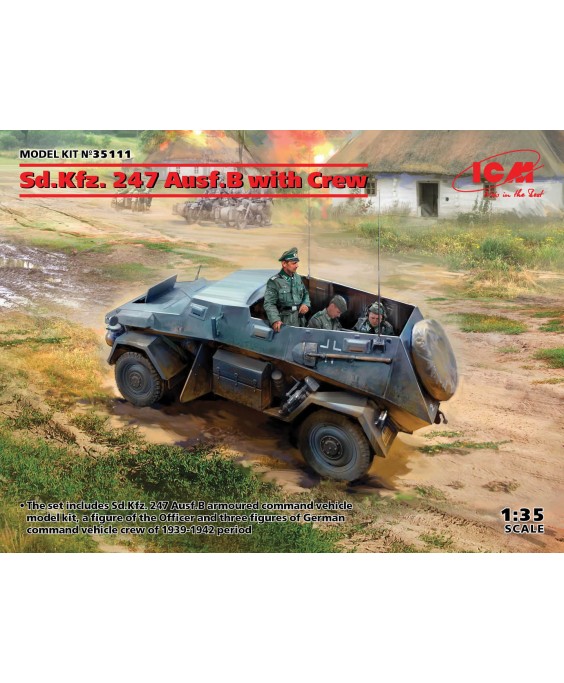 ICM modelis Sd.Kfz. 247 Ausf.B with Crew 1/35