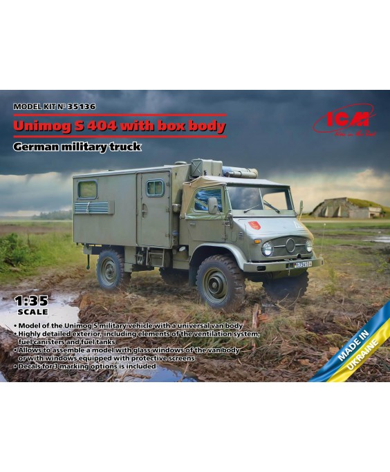 ICM modelis Unimog 404 S “Koffer” 1/35