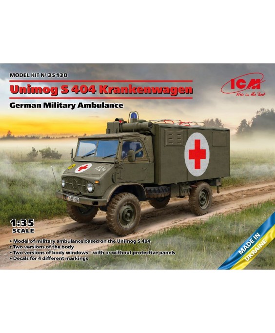 ICM modelis Unimog S 404 Krankenwagen 1/35