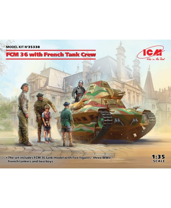 ICM modelis FCM 36 with French Tank Crew 1/35 ICM modelis FCM 36 with French Tank Crew 1/35