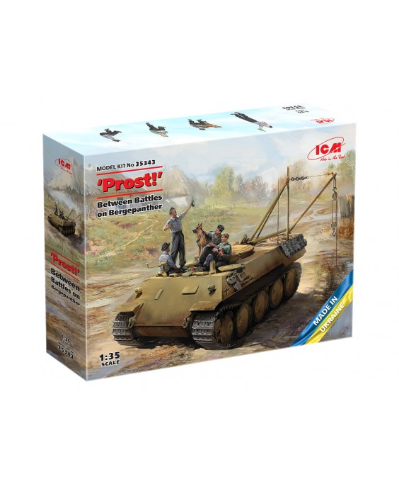 ICM modelis WWII German Tankmen with Bergepanther, 1/35