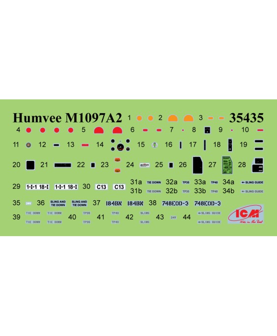 ICM modelis Cargo Carrier Humvee M1097A2 1/35