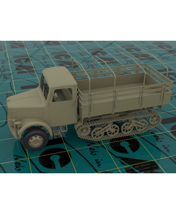 ICM modelis KHD S3000/SS M Maultier, WWII German Semi-Tracked Truck 1/35