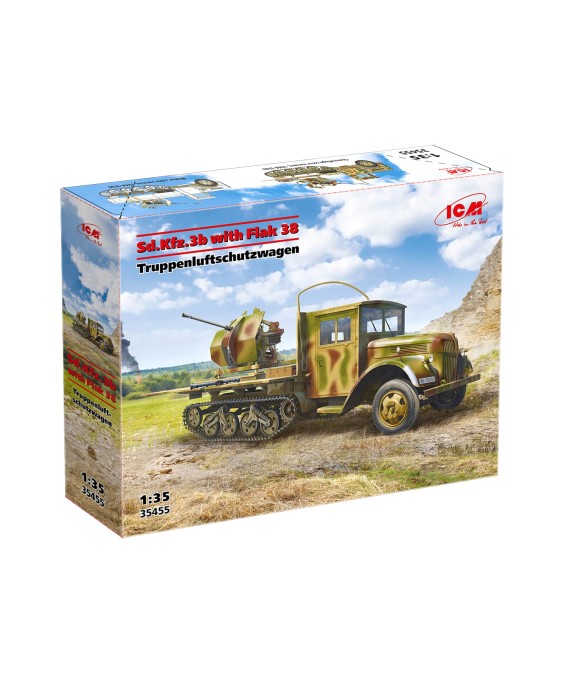 ICM modelis Sd.Kfz.3b with Flak 38 1/35