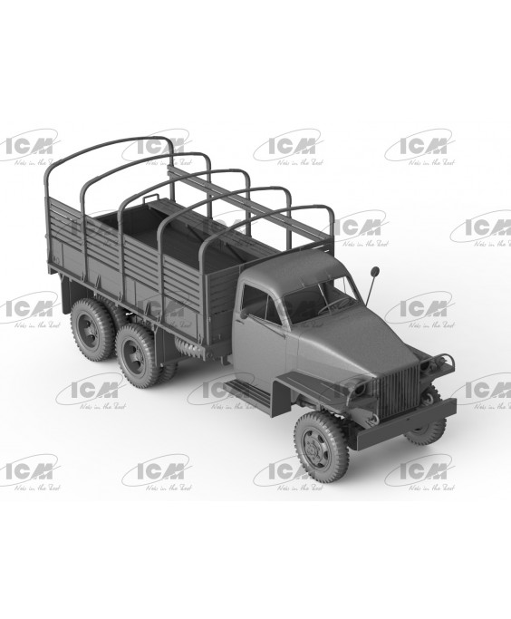 ICM modelis Studebaker US6 with WWII Soviet Drivers 1/35