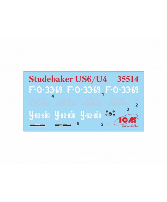 ICM modelis Studebaker US6 U4, WWII Army Truck 1/35                                     
