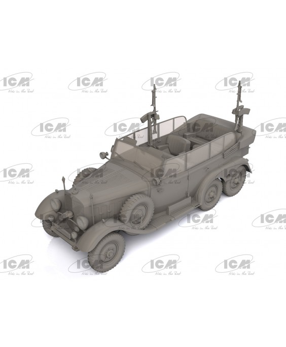 ICM modelis Type G4 Partisanenwagen German WWII vehicle with machine gun 1/35