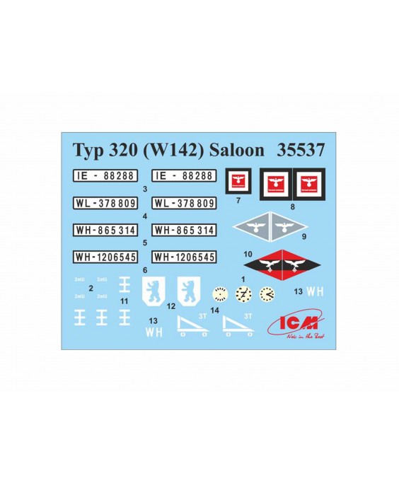 ICM modelis  320 (W142) Saloon with German Staff Personnel 1/35