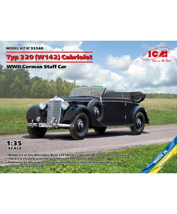 ICM modelis Typ 320 (W142) Cabriolet 1/35