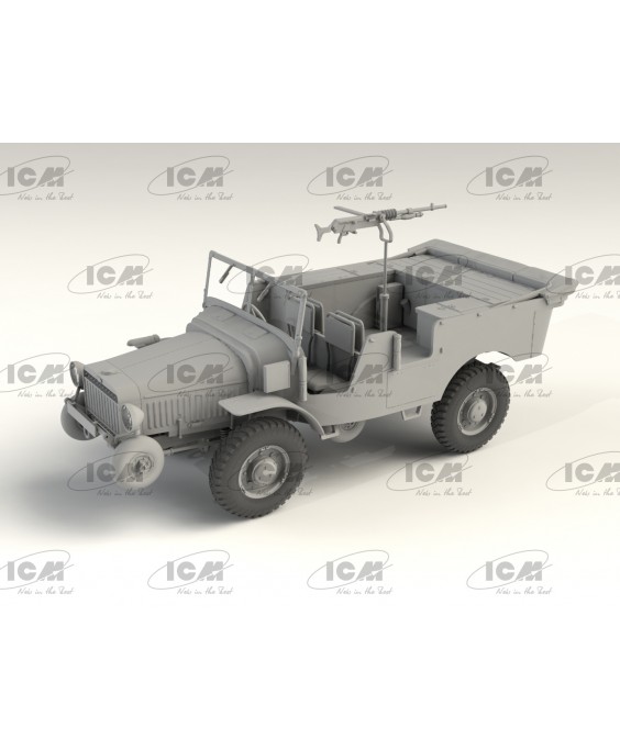 ICM modelis Laffly V15T with Hotchkiss machine gun 1/35