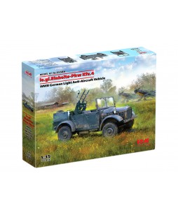 ICM modelis le.gl.Einheitz-Pkw Kfz.4, WWII German Light Anti-Aircraft Vehicle 1/35