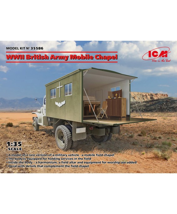 ICM modelis WWII British Army Mobile Chapel 1/35 ICM modelis WWII British Army Mobile Chapel 1/35