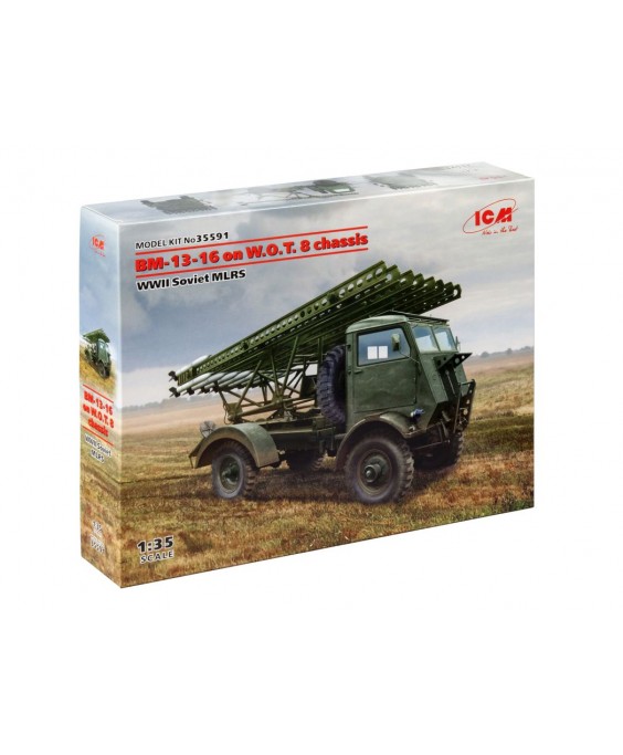 ICM modelis BM-13-16 on W.O.T. 8 chassis, WWII Soviet MLRS 1/35